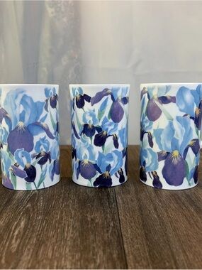 Set of 3 Dunoon Fine Bone China "Tuscany" Floral Mugs England Caroline Bessey